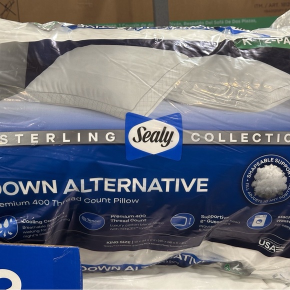 Down Alternative Pillow - Blue - Picture 2 of 3